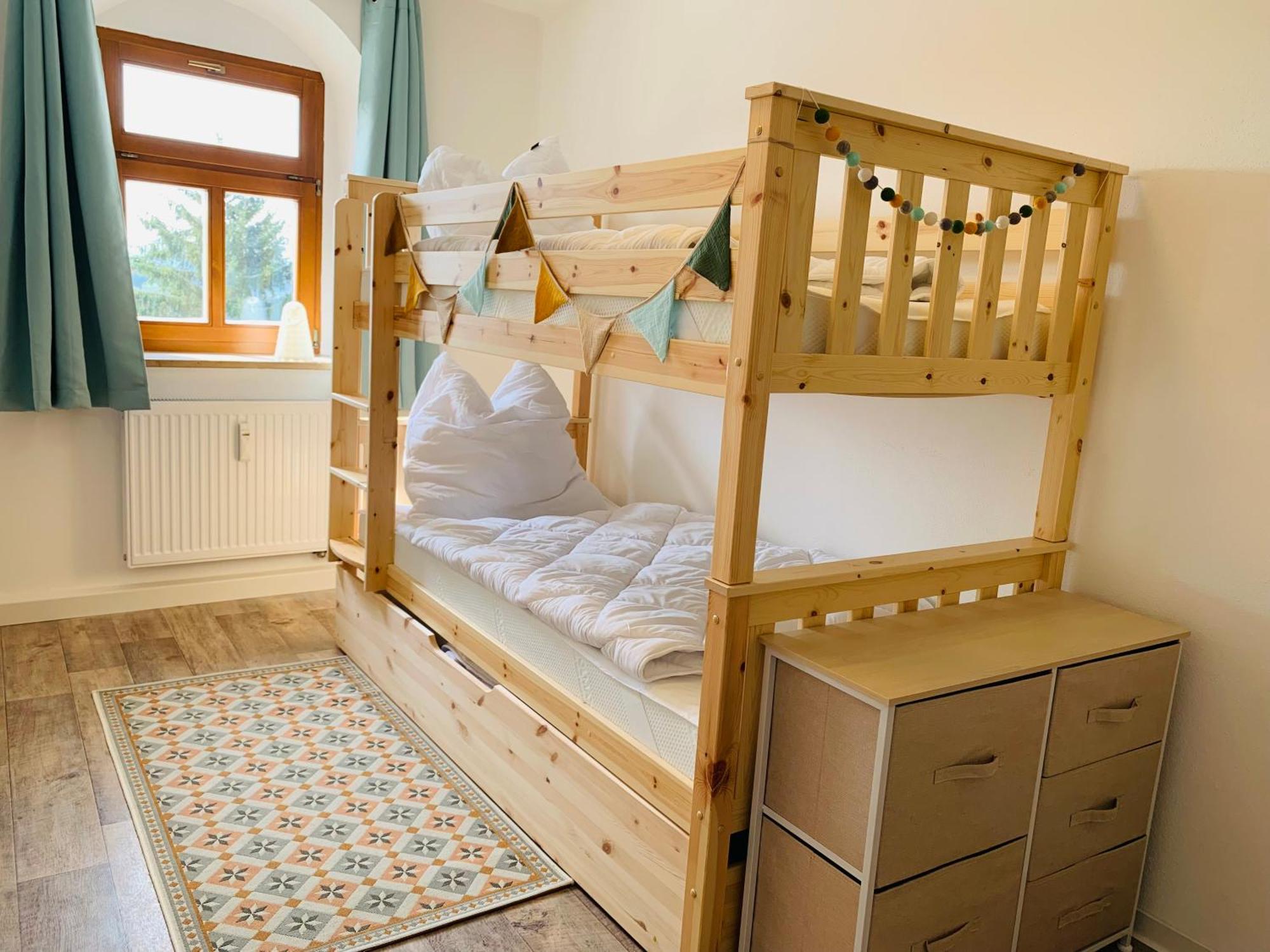 Am Schloss Wolkenstein, 86M2, 3Br, Babybett, Office Экстерьер фото
